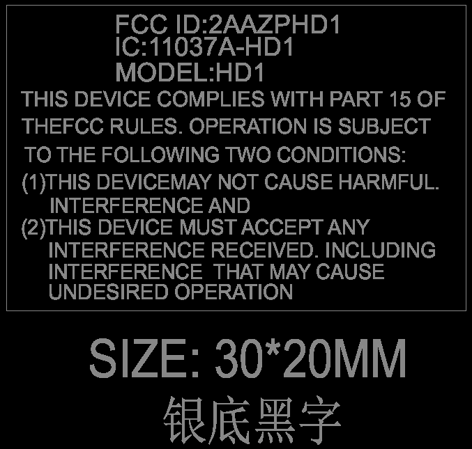 FCC ID 2AAZPHD1 ID Label Location Info