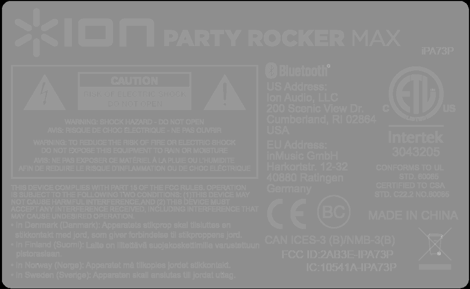 FCC ID 2AB3E-IPA73P ID Label Location Info
