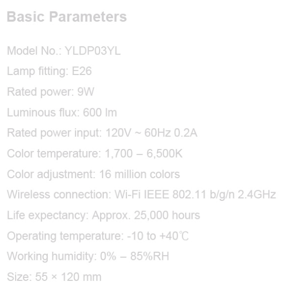 FCC ID 2ABEU-YLDP03YL Users Manual