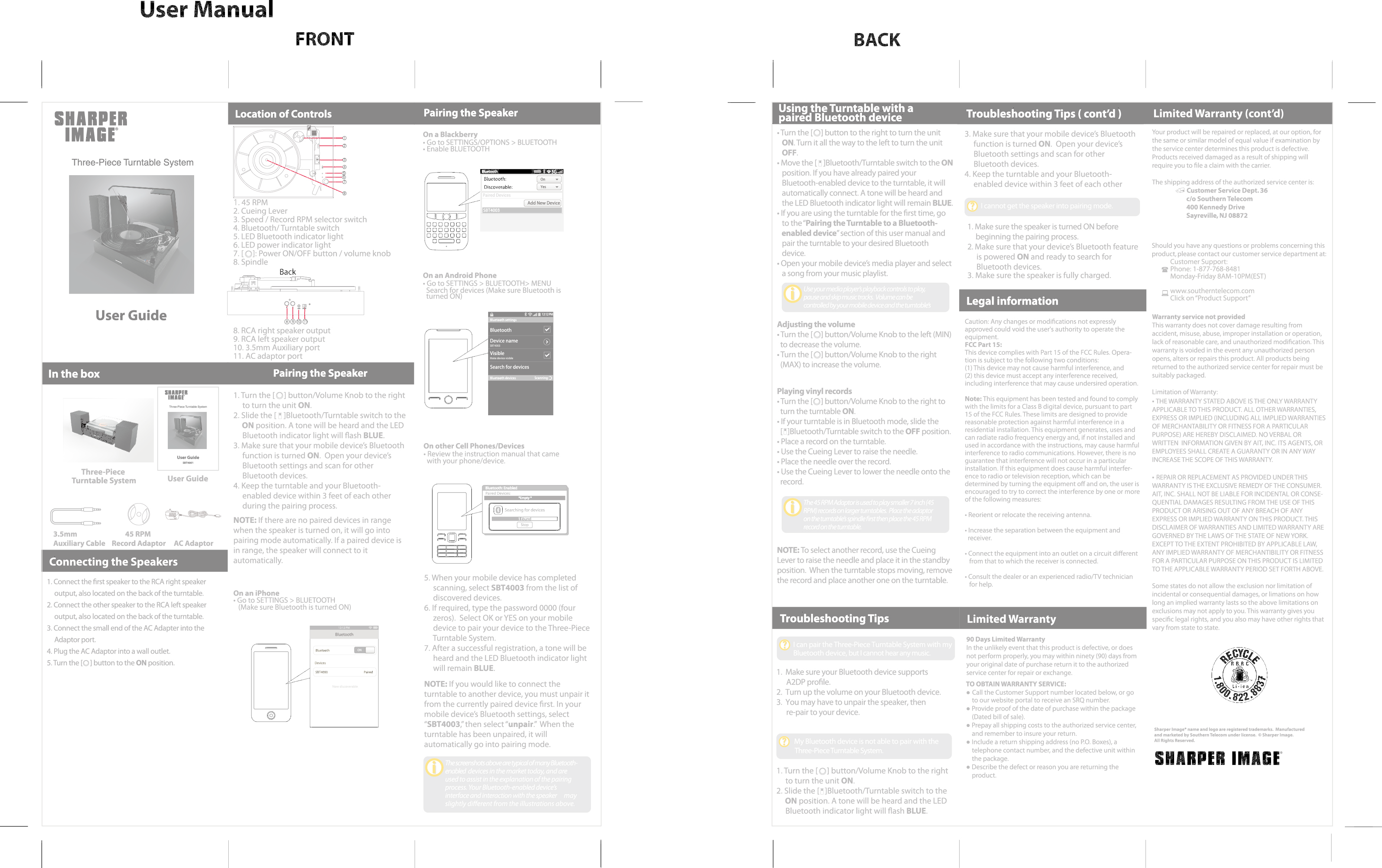 FCC ID 2ABM9T2A Users Manual