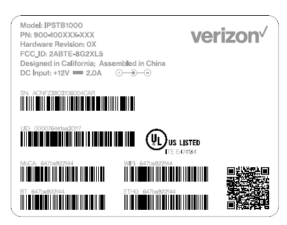 FCC ID 2ABTE-8G2XL5 ID Label Location Info