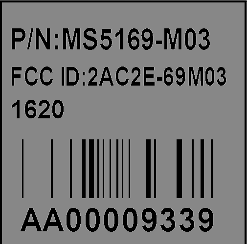 FCC ID 2AC2E-69M03 ID Label Location Info