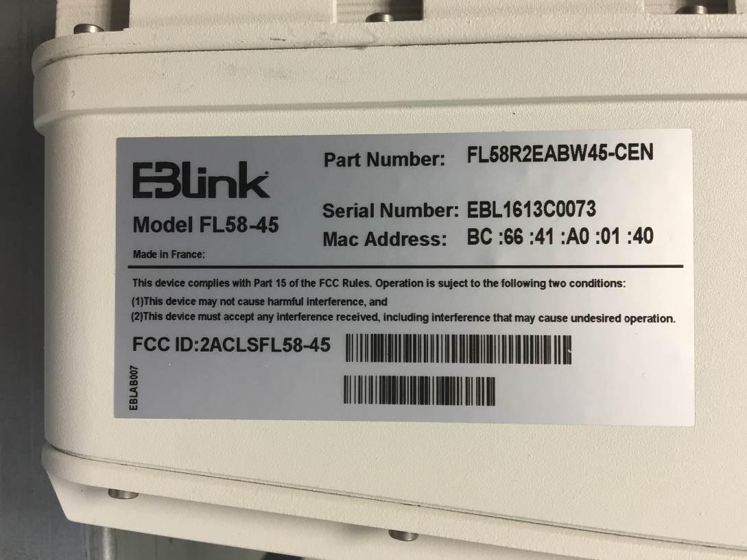 FCC ID 2ACLSFL58-45 ID Label Location Info