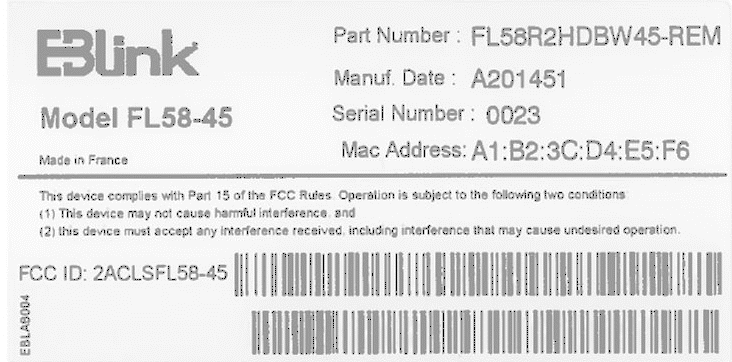 FCC ID 2ACLSFL58-45 Users Manual