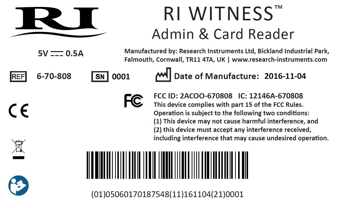 FCC ID 2ACOO-670808 ID Label Location Info