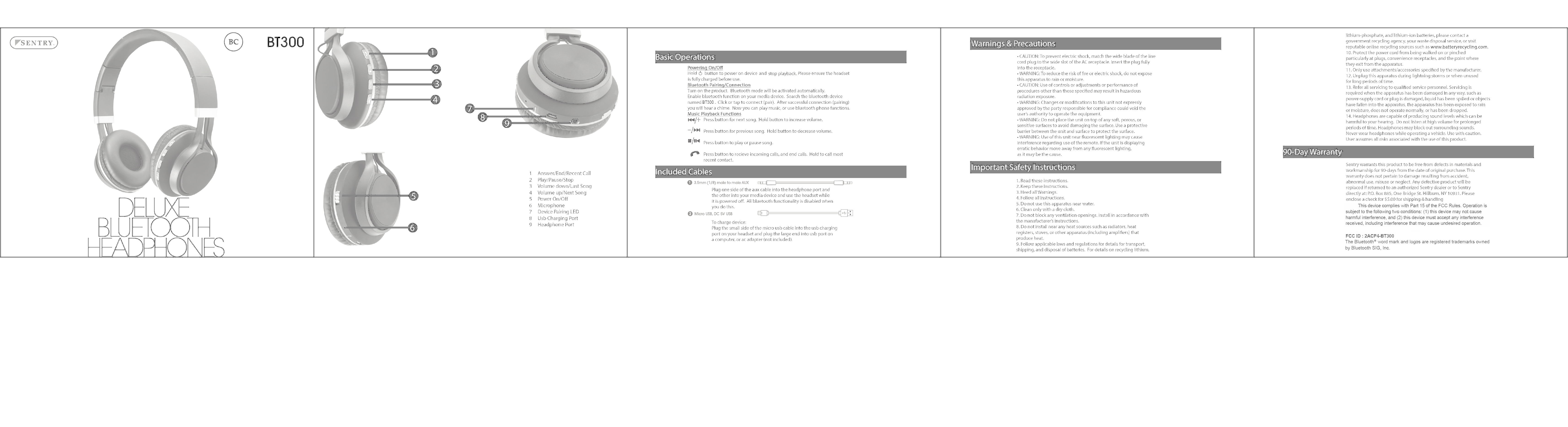 FCC ID 2ACP4-BT300 Users Manual