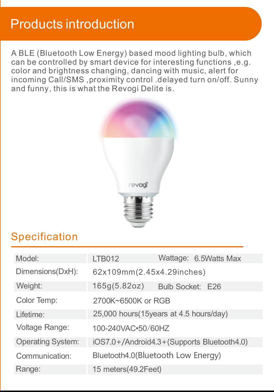 FCC ID 2ACQ5-LTB012 Users Manual