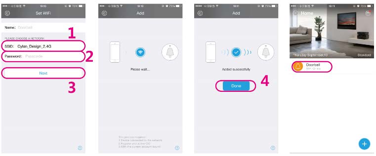 FCC ID 2ADHE-DOORBELLCD68 Users Manual