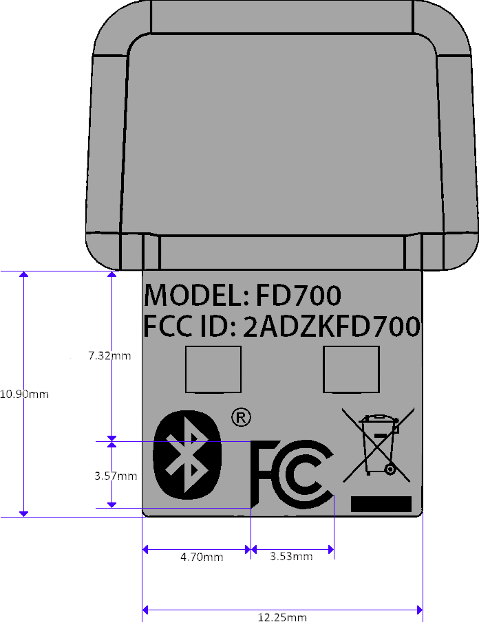 FCC ID 2ADZKFD700 ID Label Location Info