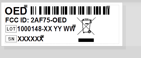 FCC ID 2AF75-OED ID Label Location Info