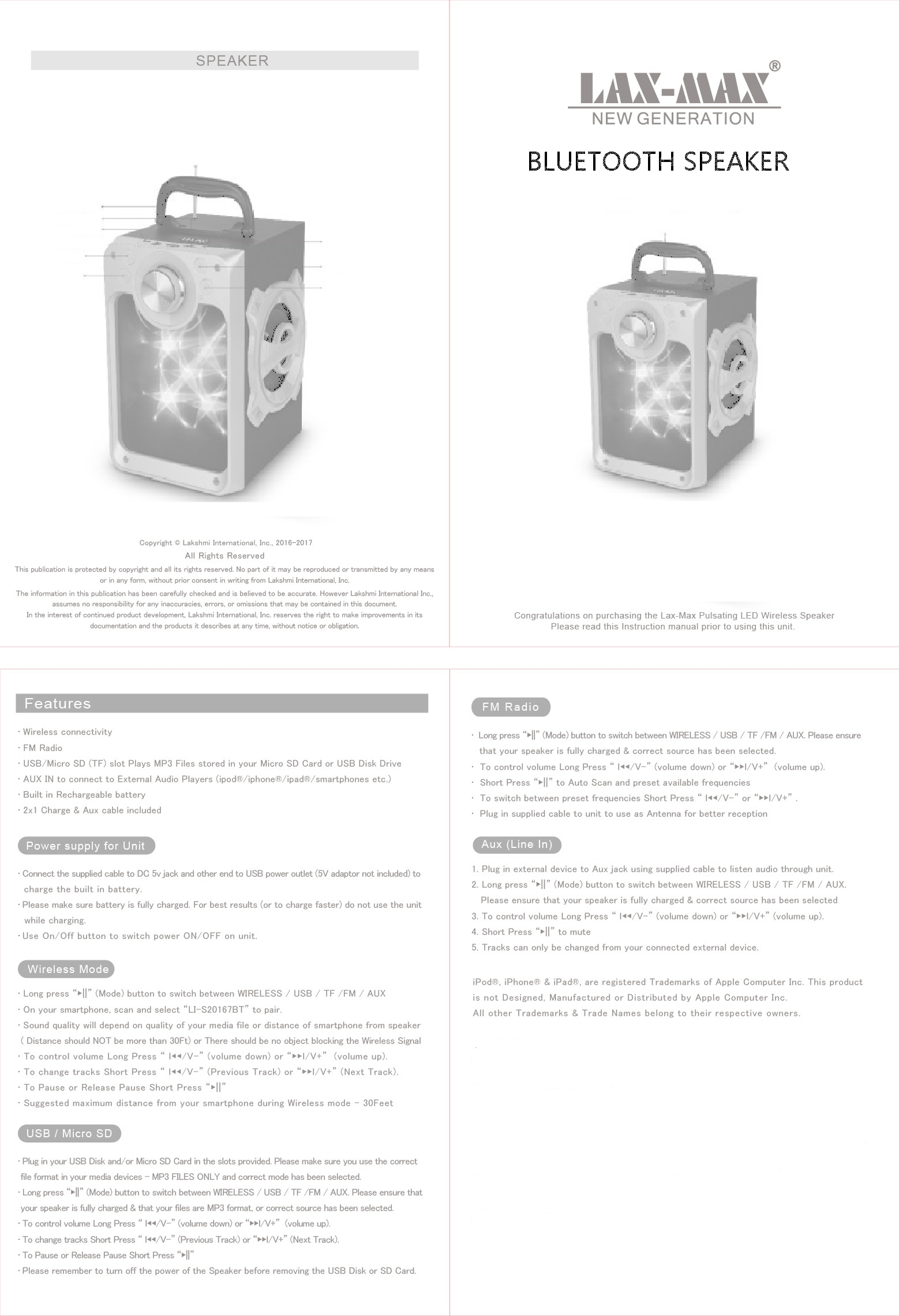 FCC ID 2AFBHSP810 Users Manual