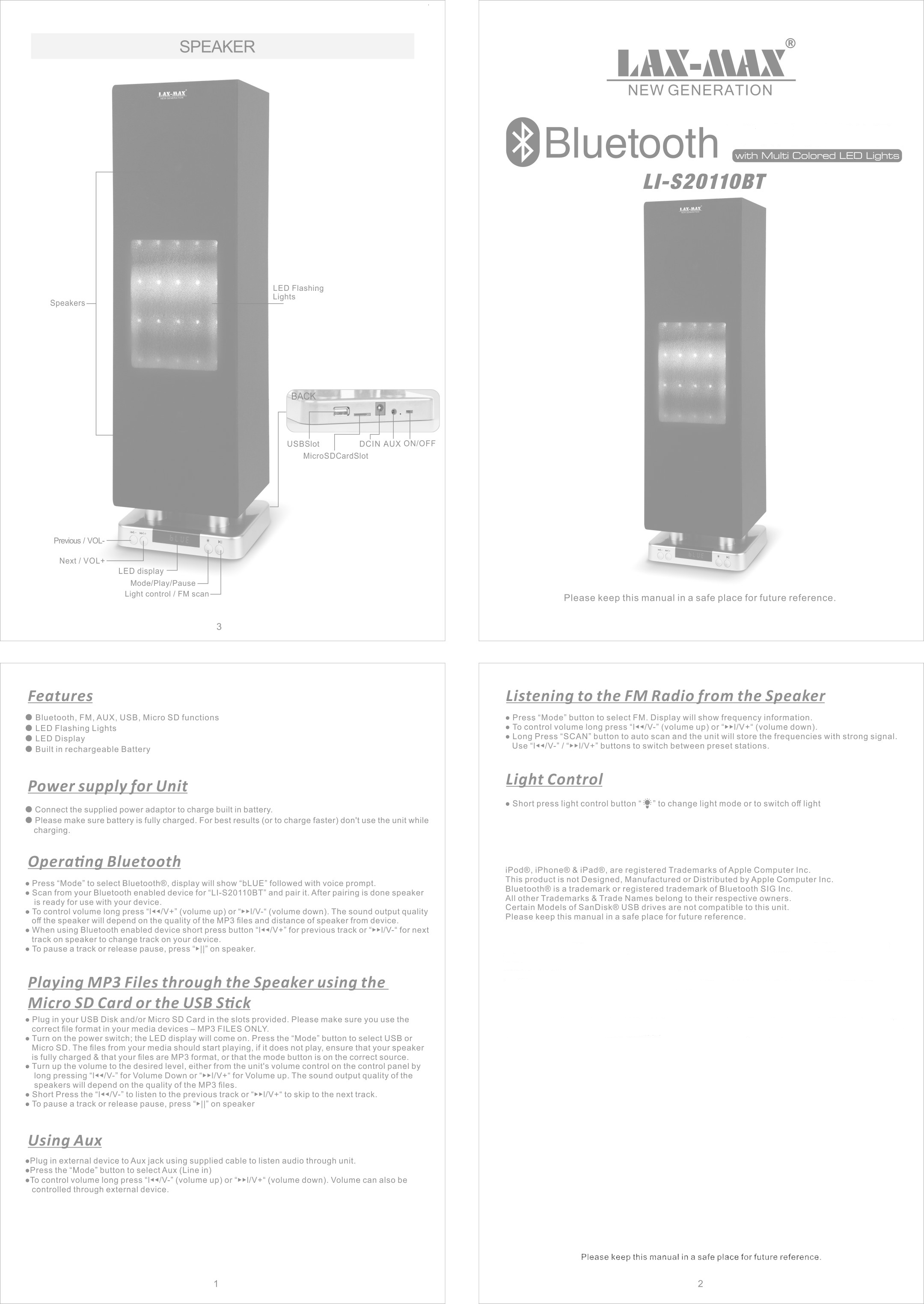 FCC ID 2AFBHSP812 Users Manual