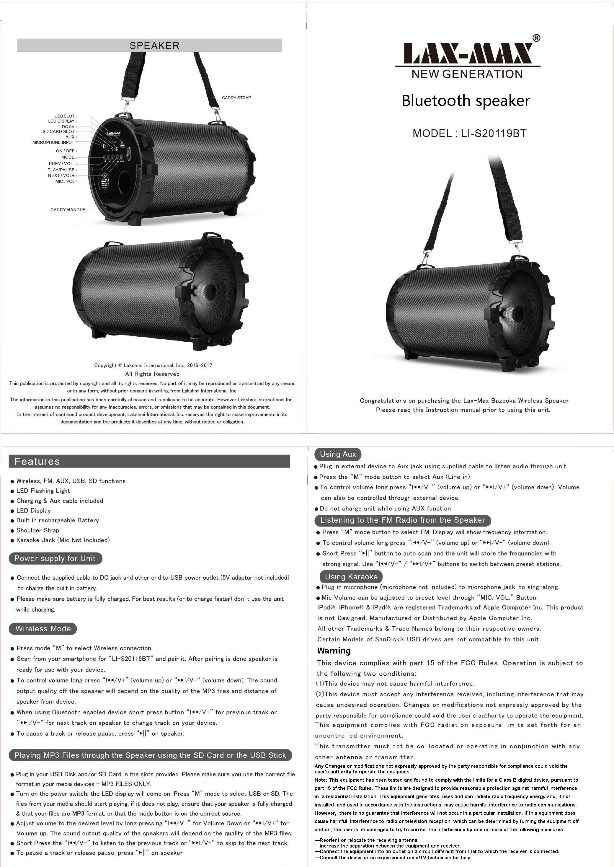 FCC ID 2AFBHSP813 Users Manual