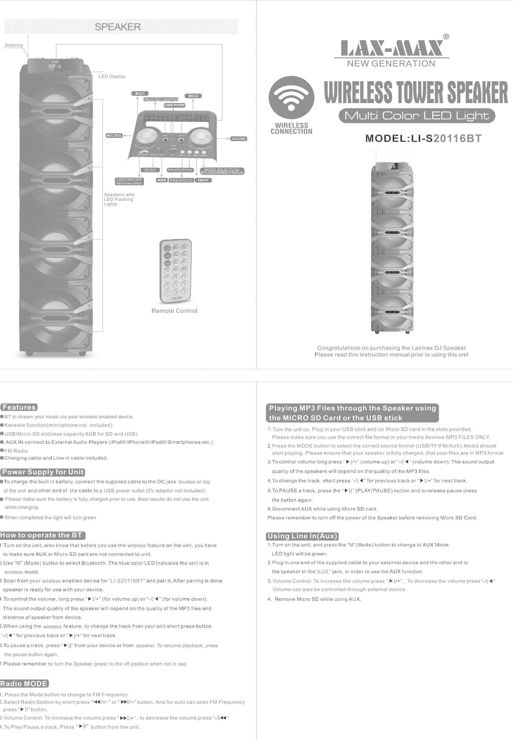 FCC ID 2AFBHSP85 Users Manual