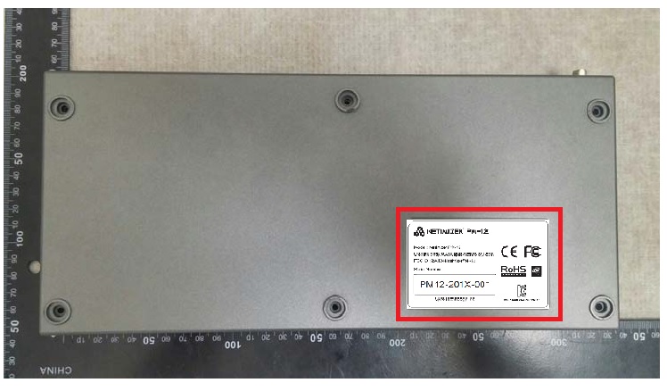 FCC ID 2AH34NETIMIZERPM-12 ID Label Location Info