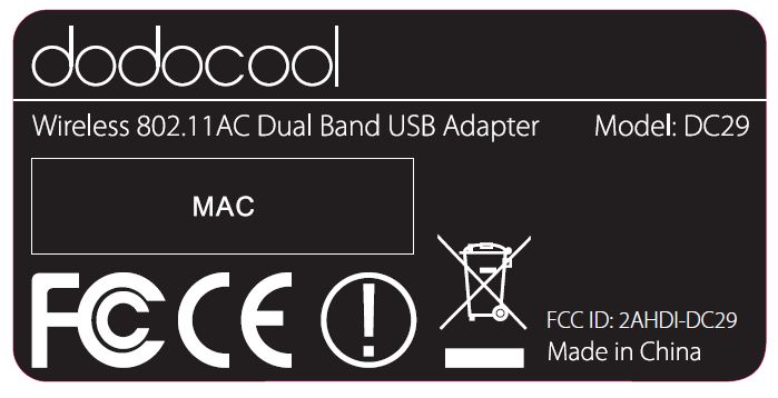 FCC ID 2AHDI-DC29 ID Label Location Info