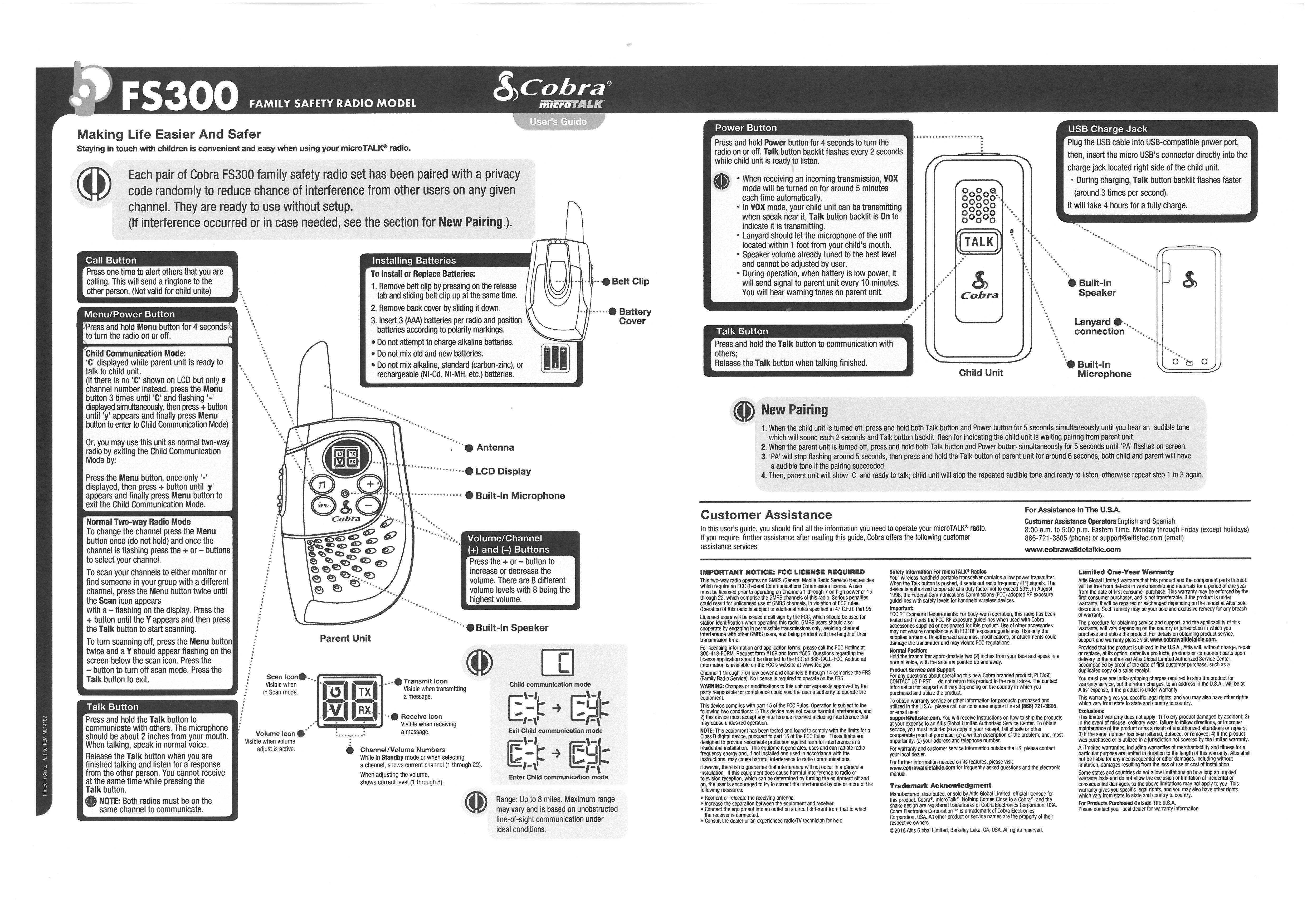 FCC ID 2AHJMFSCJJ Users Manual