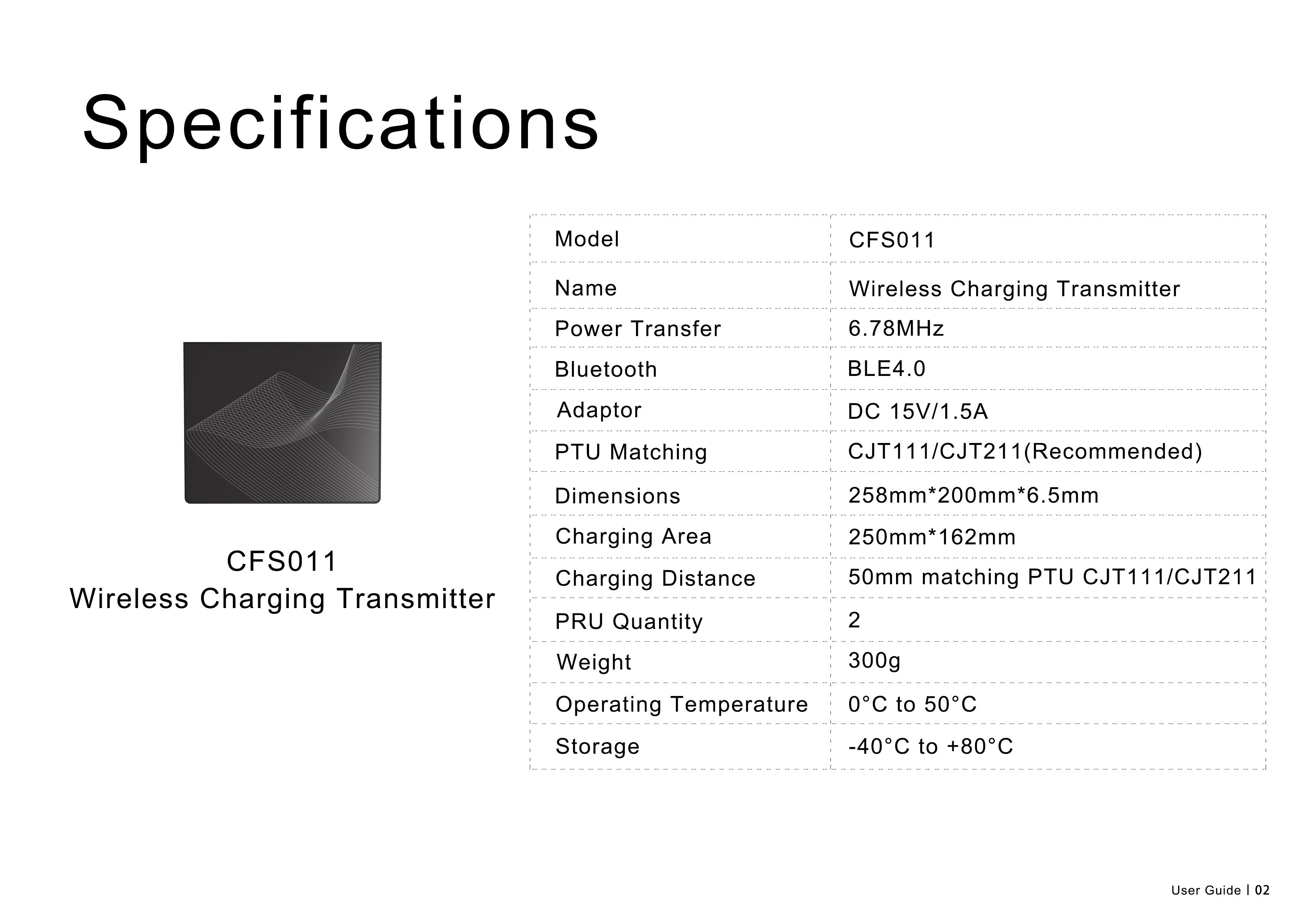 FCC ID 2AI98-CFS011 Users Manual