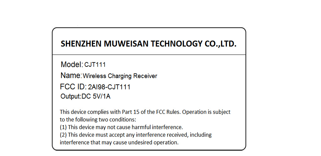 FCC ID 2AI98-CJT111 ID Label Location Info