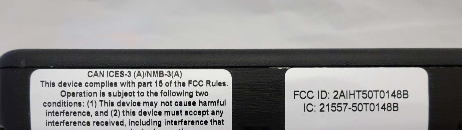 FCC ID 2AIHT50T0148B ID Label Location Info