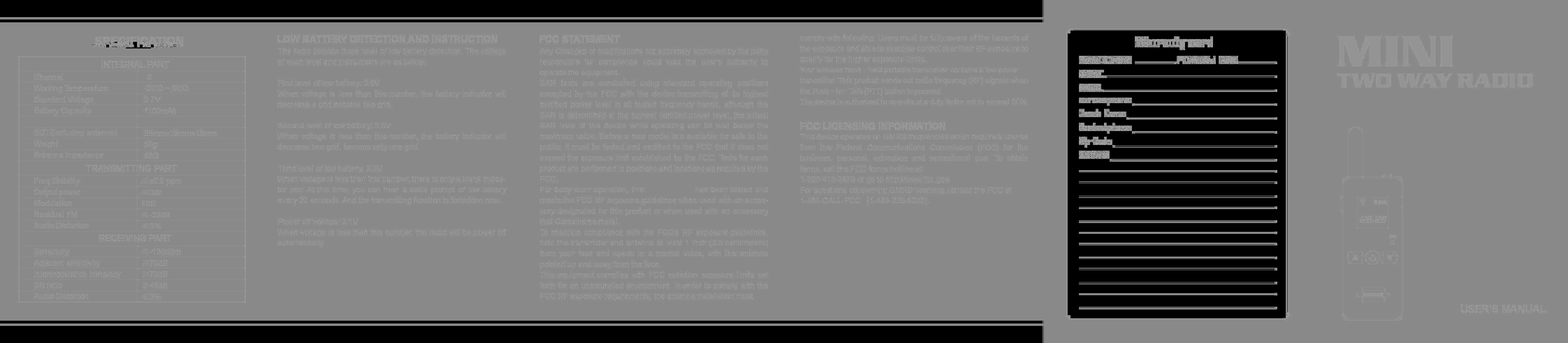 FCC ID 2AIJ4T-M2D Users Manual