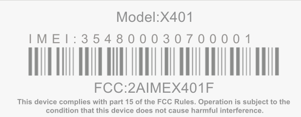 FCC ID 2AIMEX401 ID Label Location Info