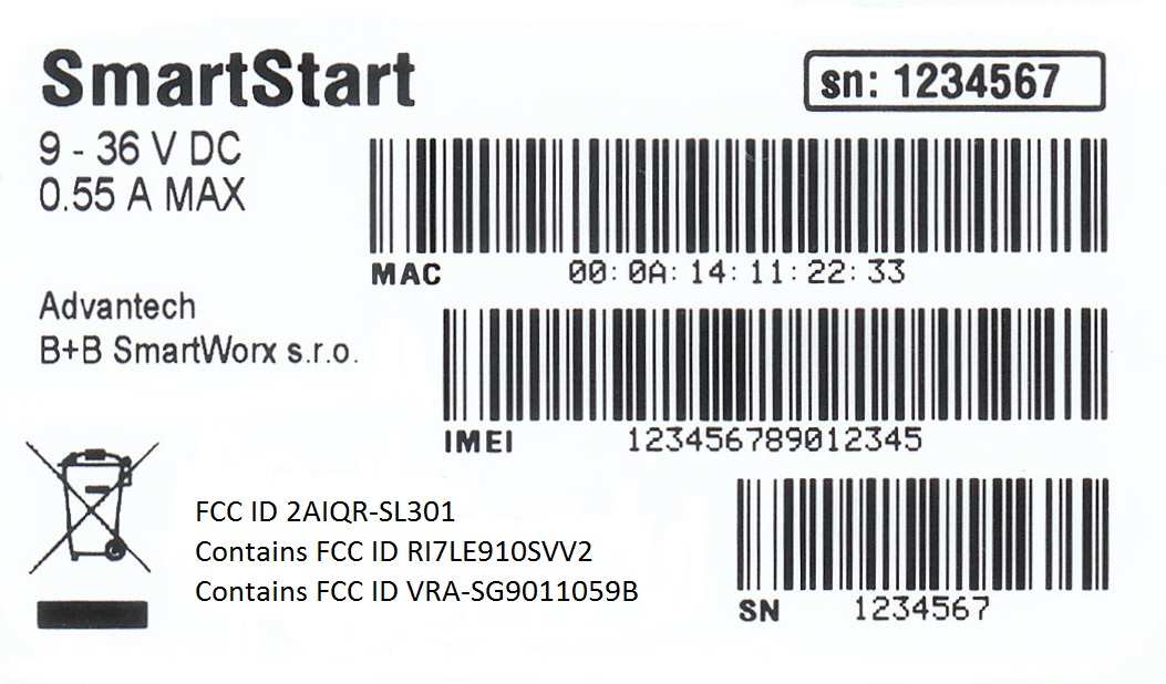 FCC ID 2AIQR-SL301 ID Label Location Info
