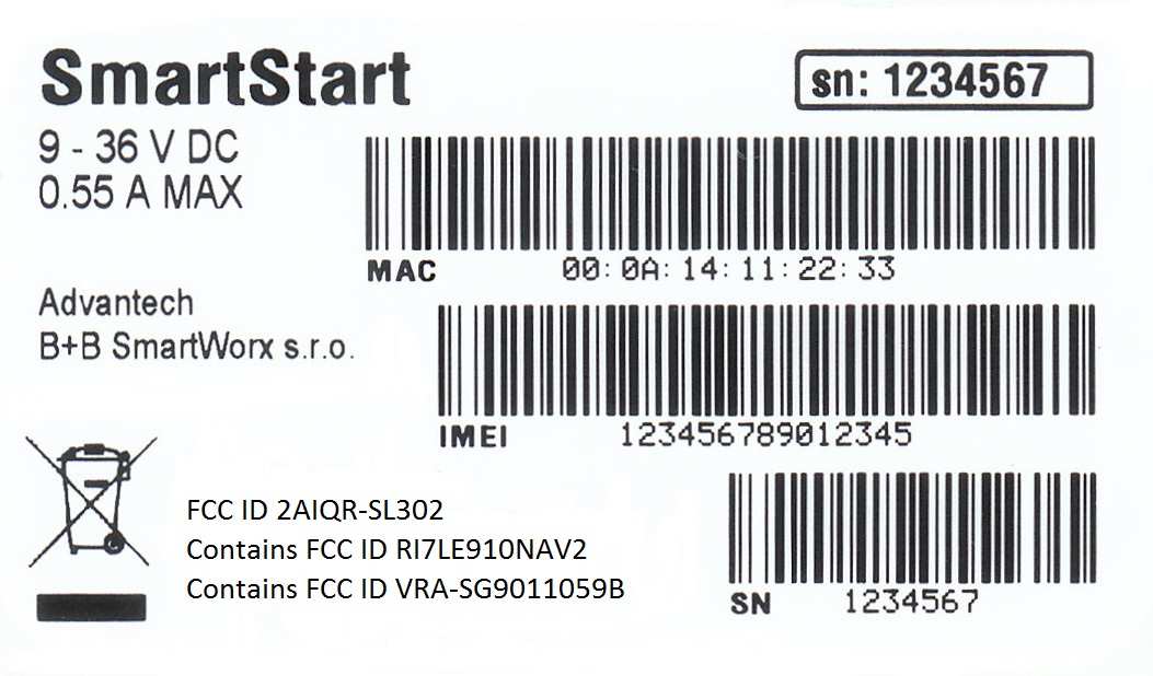 FCC ID 2AIQR-SL302 ID Label Location Info