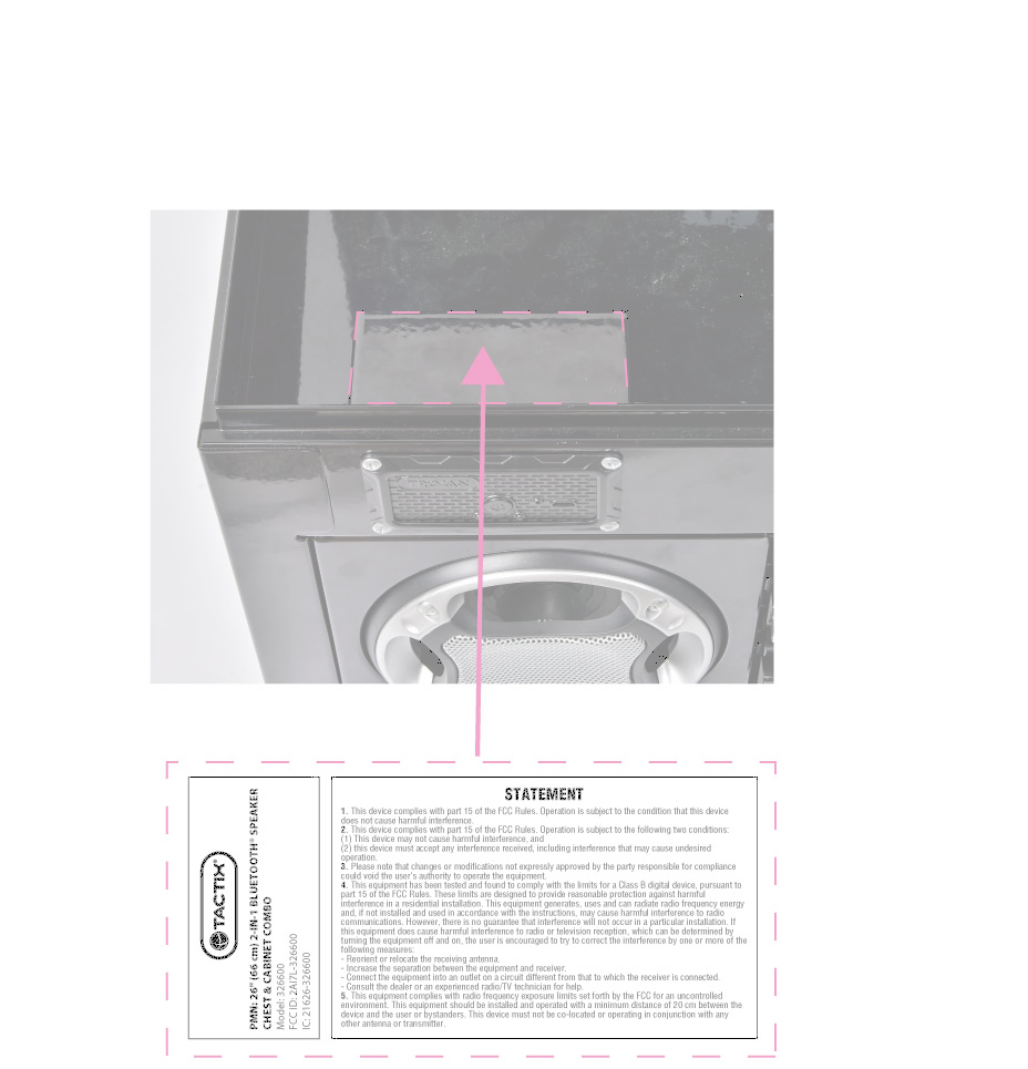 FCC ID 2AIUL-326600 ID Label Location Info