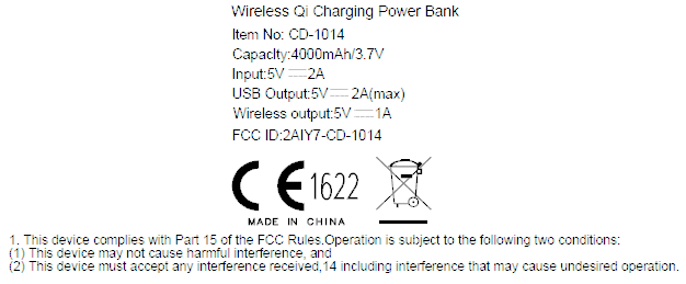 FCC ID 2AIY7-CD-1014 ID Label Location Info