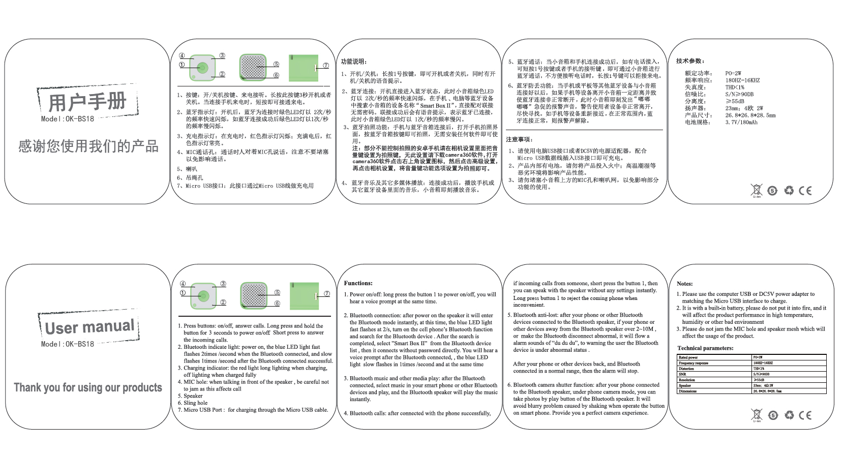 FCC ID 2AJGC-BS18 Users Manual