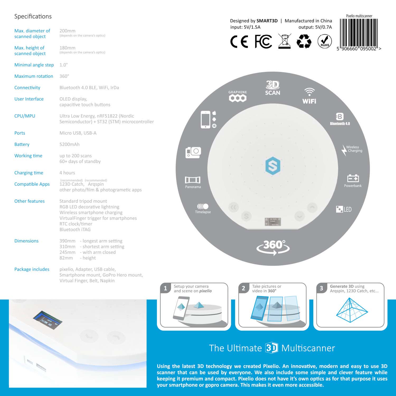 FCC ID 2AKFD3DSCANNER Users Manual
