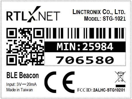 FCC ID 2ALHC-STG10201 ID Label Location Info