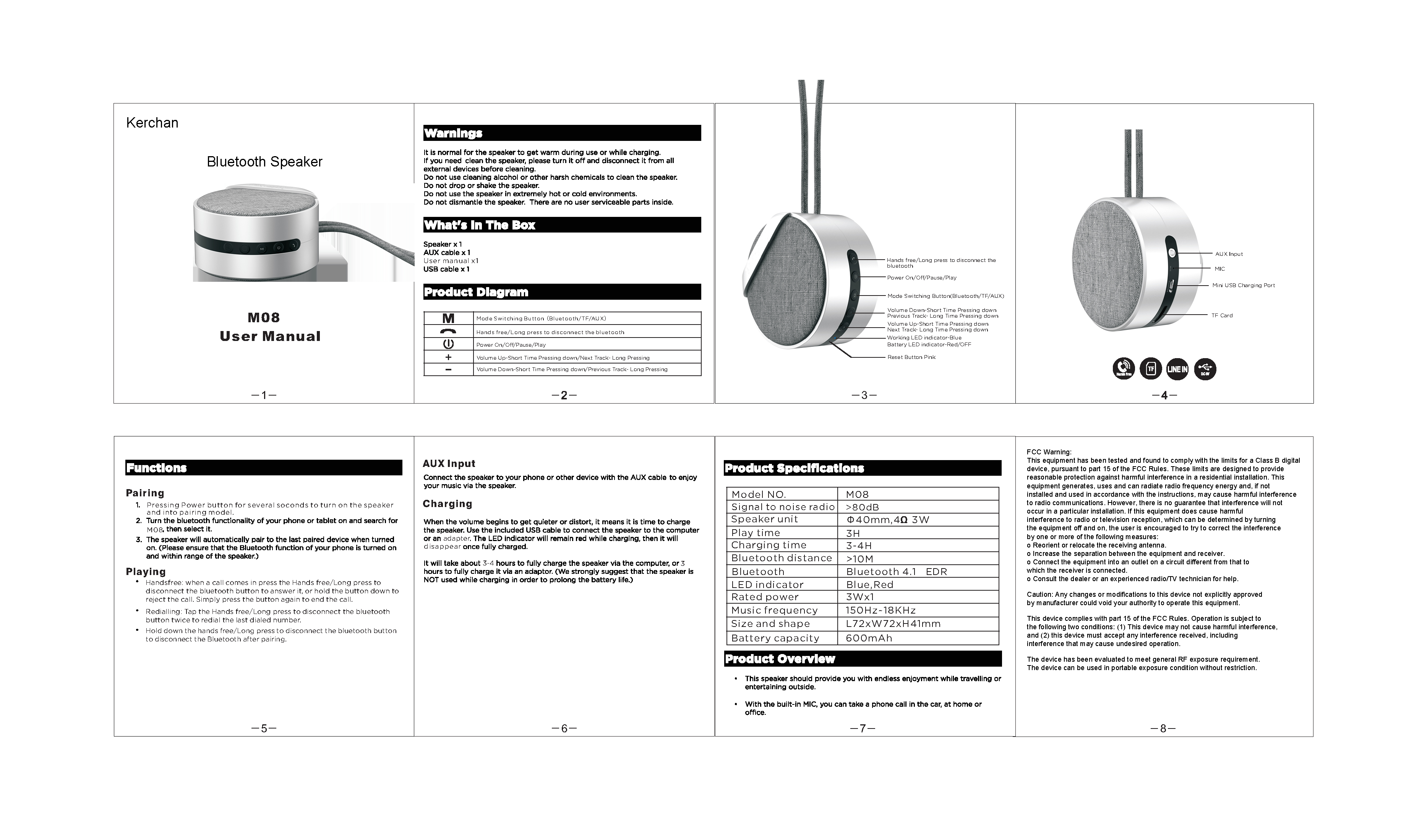 FCC ID 2ALQYM08 Users Manual