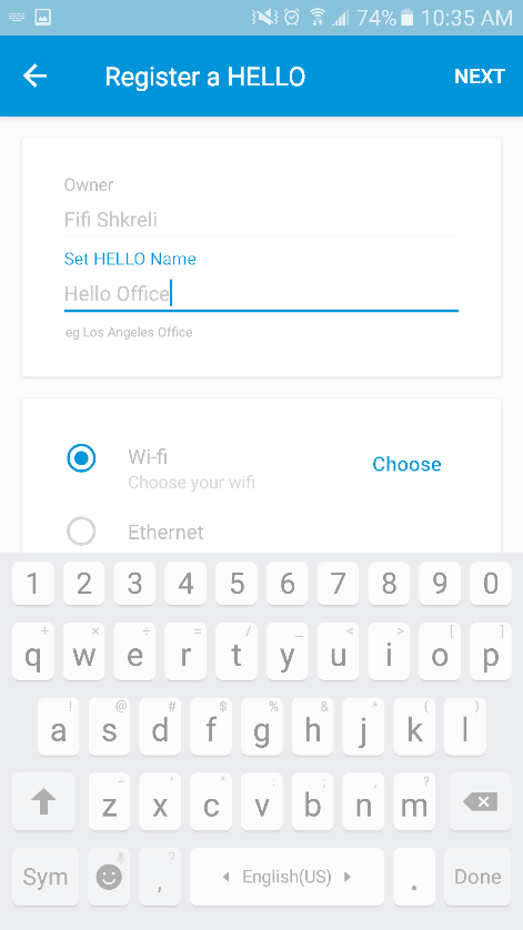 FCC ID 2ALUI-HELLO Users Manual