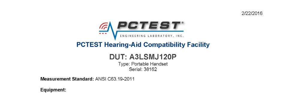 FCC ID A3LSMJ120P Test Report