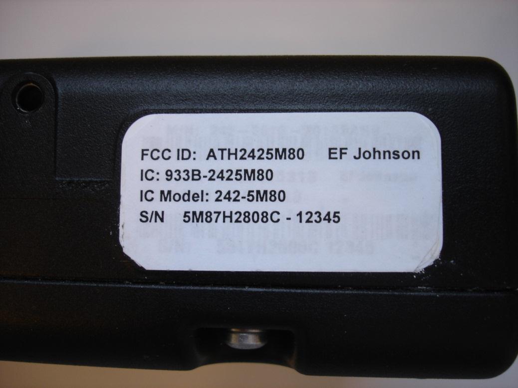 FCC ID ATH2425M80 External Photos