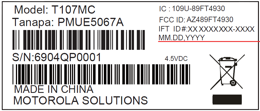 FCC ID AZ489FT4930 ID Label Location Info
