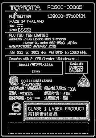 FCC ID BABFT0107A ID Label Location Info