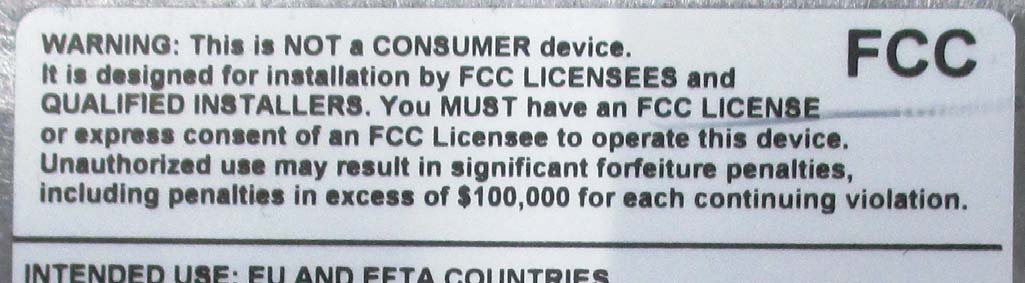 FCC ID BCR-AF8537 ID Label Location Info