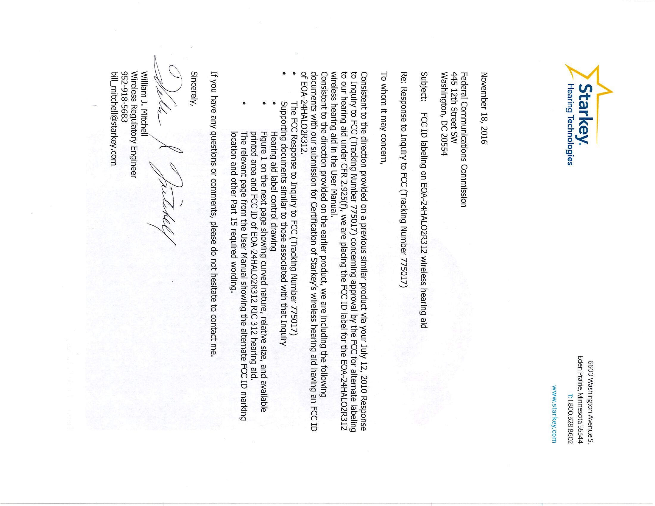 FCC ID EOA-24HALO2R312 ID Label Location Info