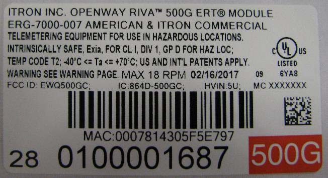 FCC ID EWQ500GA ID Label Location Info