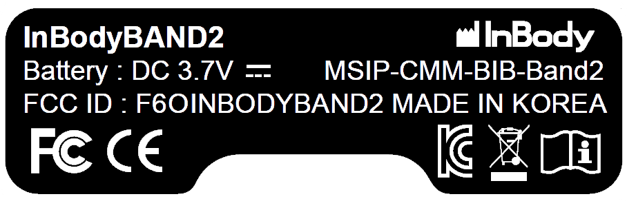FCC ID F6OINBODYBAND2 ID Label Location Info