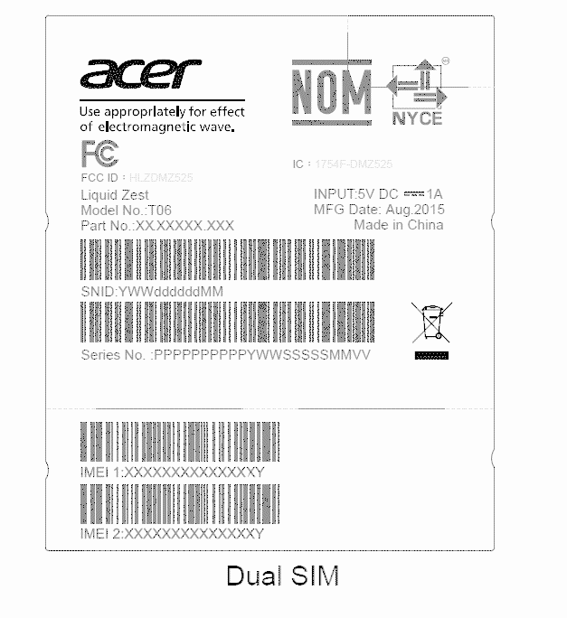 FCC ID HLZDMZ525 ID Label Location Info