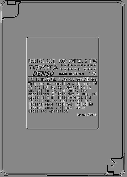 FCC ID HYQ23ABE ID Label Location Info
