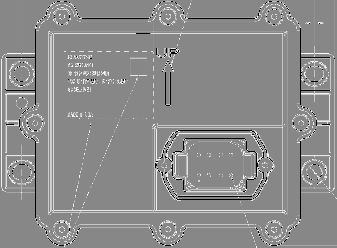 FCC ID IYZ-ME1 ID Label Location Info