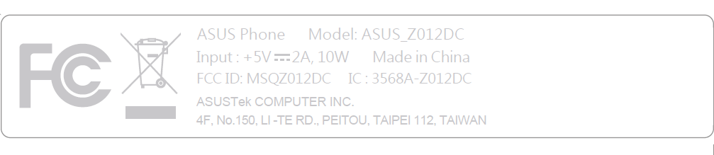 FCC ID MSQZ012DC ID Label Location Info