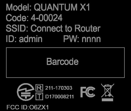 FCC ID O6ZX1 ID Label Location Info