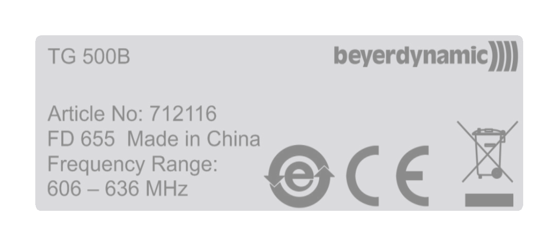 FCC ID OSDTG500B ID Label Location Info