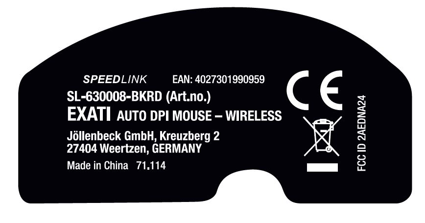 FCC ID P5A-CB0021 ID Label Location Info